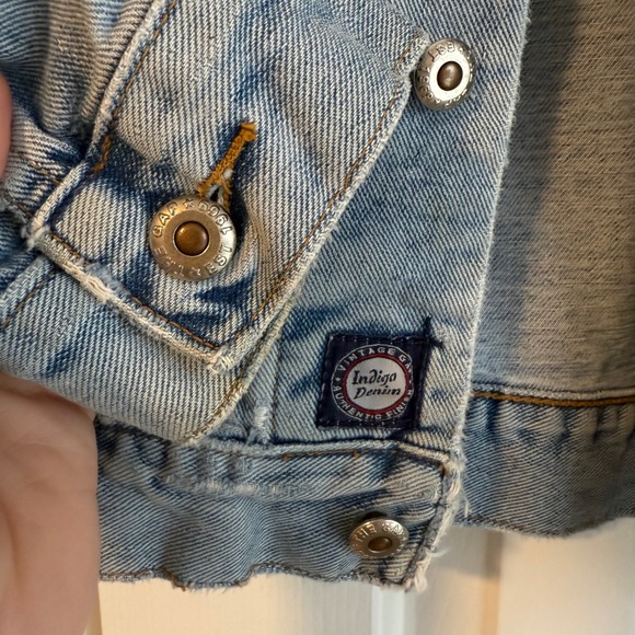 Vintage Gap Special Edition Denim Jean Jacket Light Wash Long Sleeve Unisex Lg - Picture 5 of 11